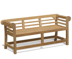 Banc de patio en teck massif traditionnel, finition lisse personnalisable, 4 places, design moderne durable, Enterprise B005 - Product Image 3