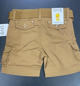 Enfants à la mode stocklot vêtements haute qualité Cargo bermuda pantalon court avec ceinture pour garçon - Product Image 3
