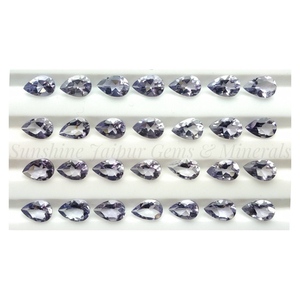 Prix d'usine en gros de haute qualité 3X4mm taille poire Iolite naturelle à facettes en vrac argent saphir IGI certifié-par pièce - Product Image 3