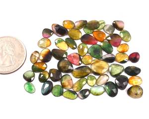 Choix de pierres précieuses ovales à facettes, ensemble de pierres naturelles de Tourmaline, en vrac, multicolore, fer de guérison - Product Image 2