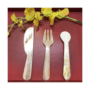 Huong Dang Lacquer Newestl Design White Caviar Spoons 100% Natural <b>Mother</b> of Pearl Shell Non-Toxic High Quality From Vietnam - Product Image 5