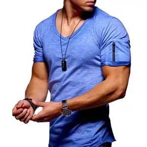 100% Katoen Mannen Gym T-shirts Fitness Running Wear Shirts Compressie Gym Wear Mannen Korte Mouw T Shirts