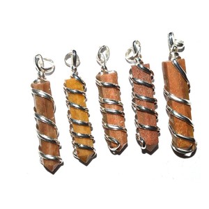 จี้พีช Aventurine รูปดินสอ,สำหรับห่อจี้สีพีช Aventurine - Product Image 1