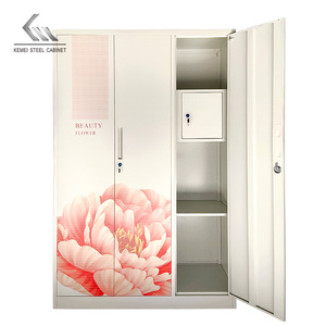 Flikemei — garde-robe almirra en acier, 4 portes, pour maison de bébé, chambre à coucher - Product Image 2