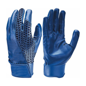 High Quality Professional Custom Leather+Neoprene Baseball Softball Batting <b>Gloves</b> with Custom Logo and Color Options - Product Image 4