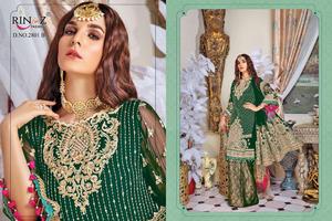 Tenue de soirée Salwar Kameez costume Dupatta indien et pakistanais dames femmes porter broderie pierre travail filet de soie pleine longueur travail lourd Alphanumero Shalwar Kameez - Product Image 6
