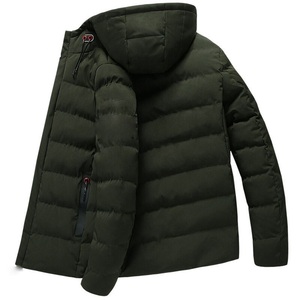 Chaqueta de burbuja acolchada de calidad superior para hombre informal con estilo, cortavientos con aislamiento cálido con sudaderas con capucha de color negro - Product Image 6