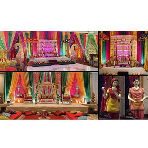 Indian Wedding Sangeet Stage Props Best Wedding <b>Mehndi</b> Setup <b>Decoration</b> Props Designer Wedding Stage <b>Decoration</b> for <b>Mehndi</b> Night - Product Image 1