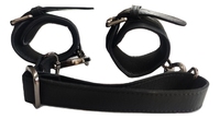Menottes en cuir, attaches de jambe avec chaîne, jouet sexuel BDSM réglable