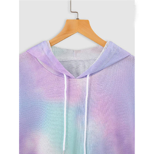 Casual Streetwear Drop Shoulder Figures Breathable Eco-friendly Hoodies Knitted High Quality And Breathable Hoodies - Product Image 4