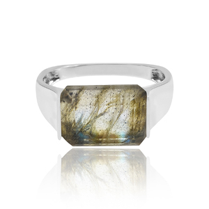 Styles élégants et charmants de bague en argent sterling 925 labradorite octogen pierres précieuses faites à la main - Product Image 3