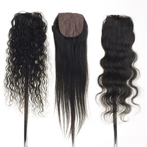 Type de cheveux humains indiens Remy couleur de cheveux naturelle fermeture à lacet - Product Image 3