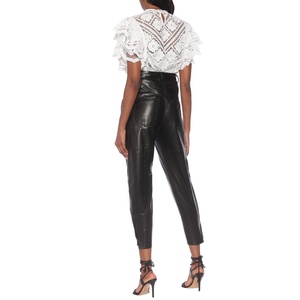 Pantalones de cuero de tiro alto para mujer - Product Image 3