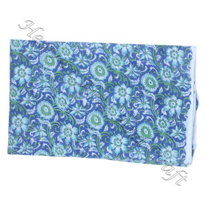 Estampado de bloque de hoja oscura 100% algodón puro indio Floral bloque de mano tela impresa por yarda para mujer ropa y bolsos indios - Product Image 5