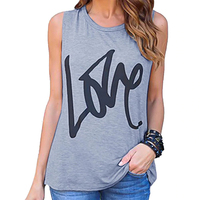 Meilleure Vente : Haut Basique Sans Manches pour Femme, Confortable, Col Rond, Décontracté, Broderie Unie, T-shirts Grande Taille 100% Coton Écologique