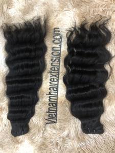2020 Hot <b>Sale</b> Machine Weft Raw Virgin Remy Curly <b>Hair</b> <b>Extensions</b> 100 Gram Vietnam Wholesale - Product Image 3