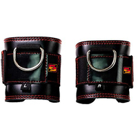 Sangles de cheville en cuir souple réglables et imperméables de haute qualité, couleur personnalisée, fermeture à double anneau antidérapante pour entraînement en salle de sport