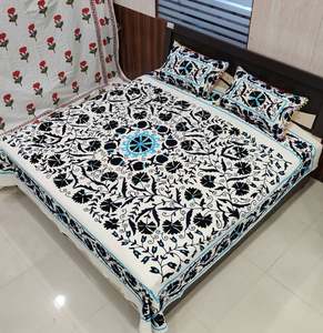 Venta al por Mayor turco estilo indio bohemio tapiz colcha con funda de almohada Suzani bordado colcha Hippie equipado sábana - Product Image 3