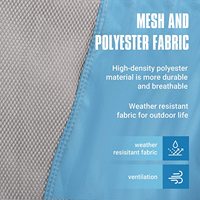 Chaise de plage basse pliable légère avec dossier en maille pour le camping, la pelouse, sac de transport inclus, supporte 250 livres