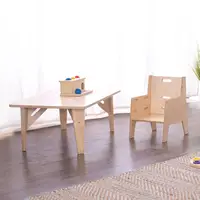 0-18 개월 나무 어린이 놀이 활동 의자 소년 몬테소리 유아 테이블과 의자 세트