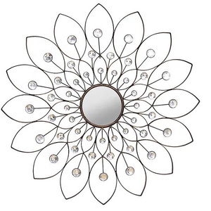 กระจกตกแต่งผนังกระจกดอกไม้ตกแต่งผนังทำด้วยมือโลหะดีไซน์ทันสมัยห้องนั่งเล่นคุณภาพสูงร้านอาหารโรงแรมบาร์ตกแต่งผนัง - Product Image 1