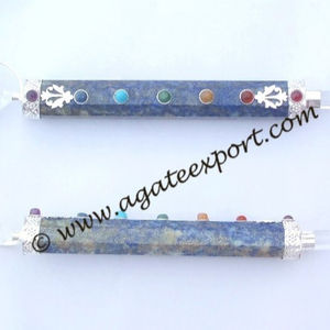 Lapiz Lazuliเจ็ดจักระไม้กายสิทธิ์กับมาร์คาบาดาว - Product Image 1