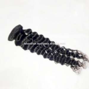 Tissage de cheveux indiens naturels, naturels, bouclés, trame, qualité supérieure, prix en gros, collection - Product Image 1