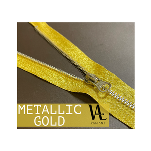 Ruban adhésif avec fermeture éclair, longueur et brillance, en or métallique, blanc, argent, personnalisé, n ° 5 - Product Image 4