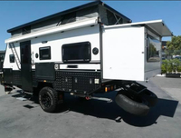 15ft Off-Road Hybrid Pop-Up Caravan Electric 4X4 Travel Trailer Outdoor Camping 4-Berth RV Sale