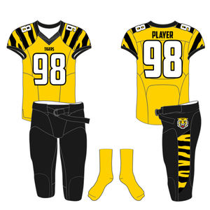 Camiseta de fútbol americano, ropa de uniforme, poliéster/malla, camiseta sublimada personalizada, pantalones cortos de ropa de fútbol de Rugby - Product Image 2