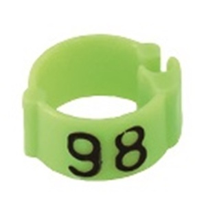 Anneaux de patte en plastique légers et durables 245-LN Crown pour volailles, pigeons et oiseaux (Taïwan) - Product Image 1
