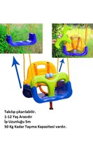 Balançoire pour enfants en plastique de haute qualité, prête à l'emploi, avec corde de 5 mètres, écologique, rouge, une place, pour jeux en plein air, sûre
