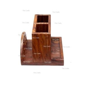 Porte-couverts en bois massif à double compartiment, taille et forme personnalisées, porte-couverts de qualité supérieure - Product Image 2