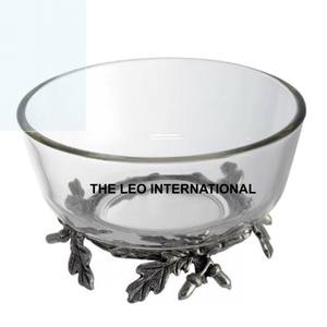 Bol de couleur émaillée Aluminium Métal Texture martelée Mangue Forme de feuille Design Fait à la main Bol décoratif pour la maison - Product Image 5