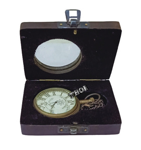 Horloge de Table de poche créative, horloge londres 1876, marron, boîte en bois, bureau à domicile, chaîne de courrier - Product Image 2