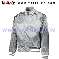 Vestes bomber pour hommes en satin respirant tricoté, grande taille, hiver, vente en gros, personnalisables