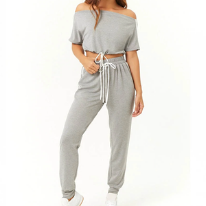 Combinaison de survêtement grise décontractée intelligente et écologique pour femmes, vêtements d'hiver respirants et de grande taille pour femmes - Product Image 1