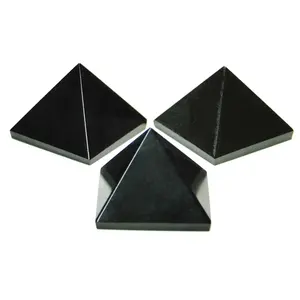 黑色黑曜石水晶金字塔/黑玛瑙金字塔石/高品质黑黑曜石宝石产品