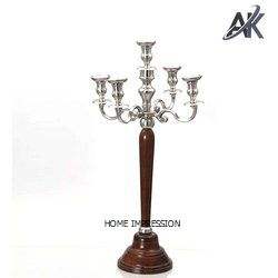 Nuevo patrón de diseñador, la mejor calidad, Metal plateado, 5 brazos, centro de mesa de lujo, candelabros para fiestas y decoración de bodas - Product Image 6