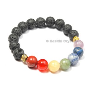 Buy Online Chakra With Lava <b>Bracelets</b> : Chakra With Lava <b>Bracelets</b> For Sale - Product Image 1