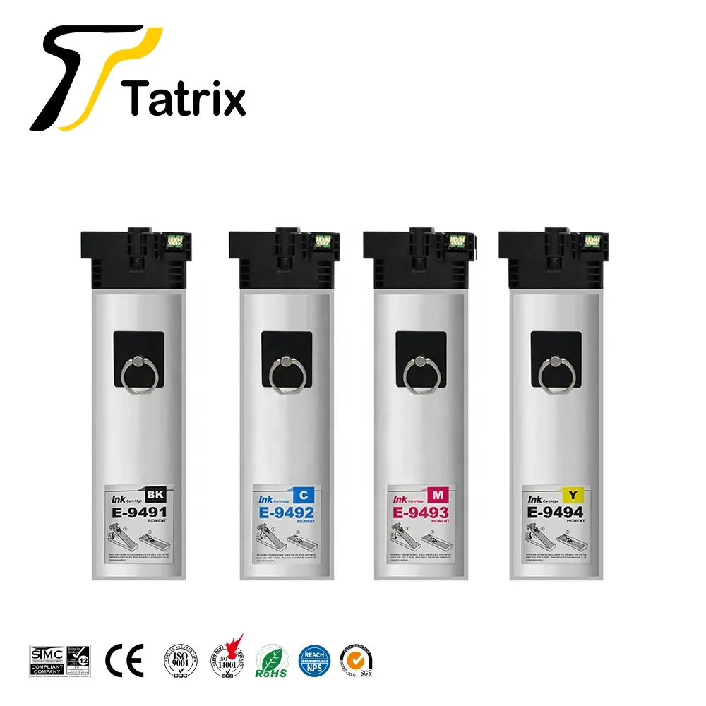 Tatrix t9491 t9492 t9493 t9494 màu tương thích máy in hộp mực túi mực cho Epson WF-C5290a WF-C5790a