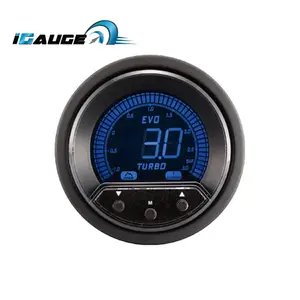 52mm warning and peak recall function 4 colors LCD Car Turbo Pressure 3 BAR Digital Boost Gauge for auto automobile