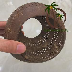 HAUTE QUALITÉ DÉCORATION ÉCOLOGIQUE NATUREL de NOIX de COCO/LAMPE DÉCORATIVE AVEC DIVERS MOTIFS DU VIETNAM - Product Image 2