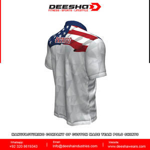 Tissu éponge confortable et ajusté pour chemises, 100% coton biologique, manches courtes, sublimation personnalisée, anti-plis, unisexe, logo et nom d'équipe - Product Image 2