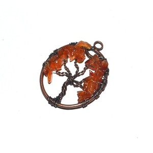 Hot Sale on Carnelian <b>Tree</b> of Life Copper Oval Pendant | Get Carnelian <b>Tree</b> of Life Copper Oval Pendant - Product Image 1