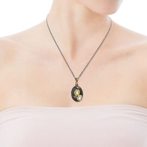 Pendentif de créateur en argent sterling 925 de topaze bleue avec placage or rhodium Sier Cadeau parfait pour les femmes avec breloque améthyste - Product Image 6