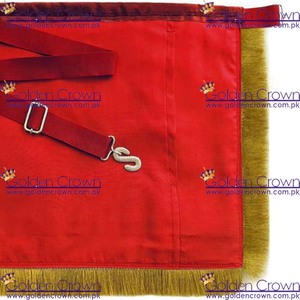 Barato al por mayor masónica Real Arco PHP pasado alto sacerdote delantal oro bordado a mano | Accesorios masónicos delantal proveedor - Product Image 6