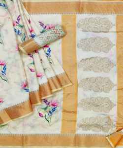 Banarasi soie Jacquard Saree avec chemisier femmes portent des dames fête Festival tenue quotidienne doux coton soie Sari en gros bas prix ApparelGarment - Product Image 3