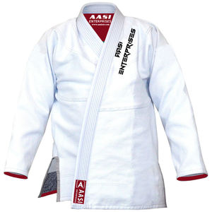 Uniforme de Judo y Jiu Jitsu Brasileño, Blanco, Tejido Simple y Doble, Corte Regular, Unisex - Product Image 2