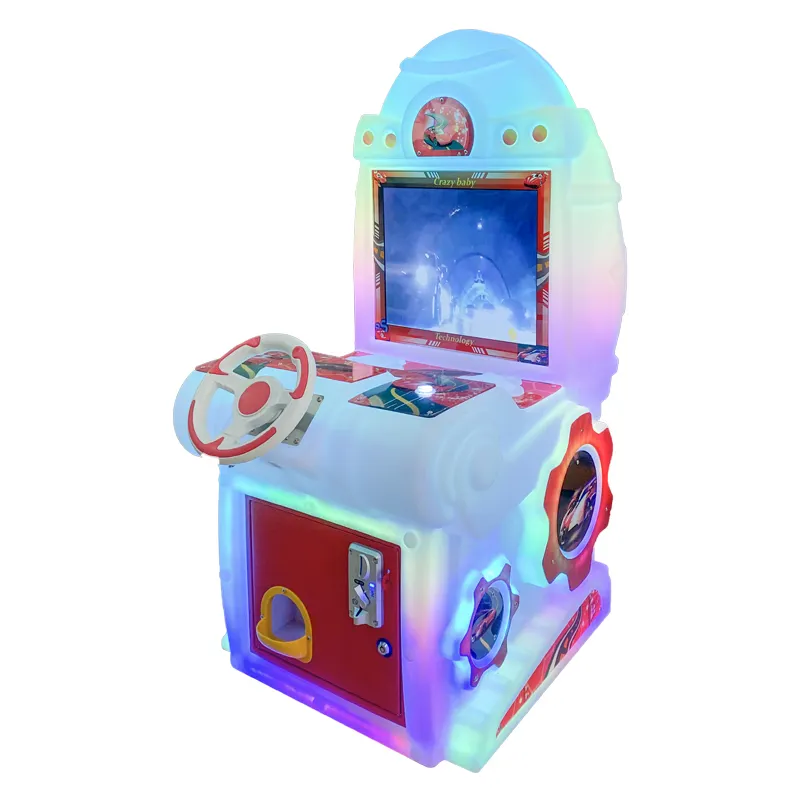 Crazy Baby Racing Car Video Game Machine|Runner Engine Arcade Mini Game Machine|Coin Operated Amusement Park Kids Games For Sale